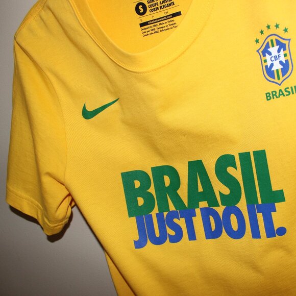 3/$88❤️Nike Brasil Brazil JUST DO IT t-shirt camiseta Seleção Brasileira CBF - Picture 4 of 11
